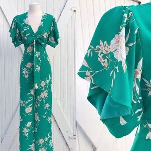 Floral Green Jumpsuit